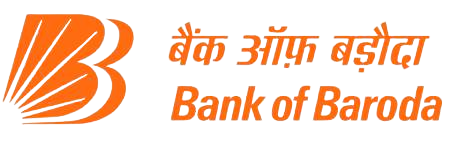 Bank of Baroda logo orange text
